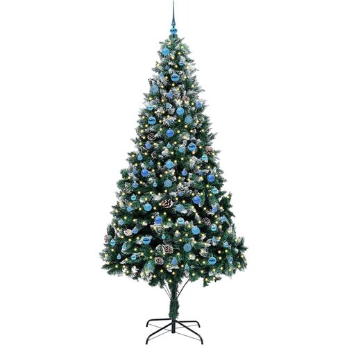 VidaXL Umjetno božićno drvce Zelena 240 cm PVC i Čelik i Plastika Slike