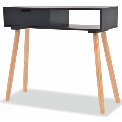  Konzolni Stol od Masivne Borovine 80x30x72 cm Crni Cijene
