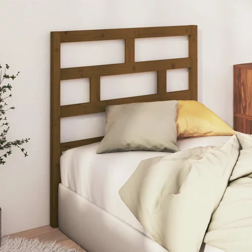  Uzglavlje za krevet boja meda 106 x 4 x 100 cm masivna borovina
