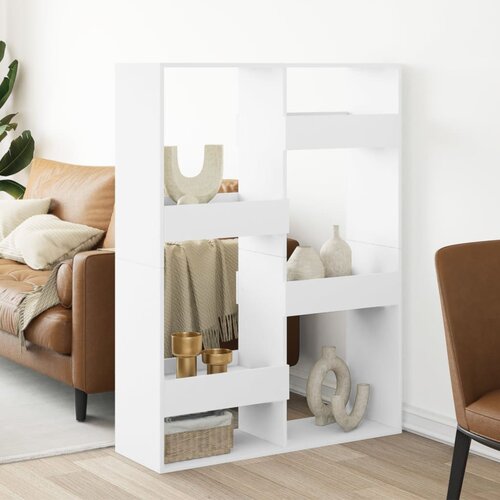 Sobna pregrada bijela 100 x 33 x 135 cm konstruirano drvo Cijene