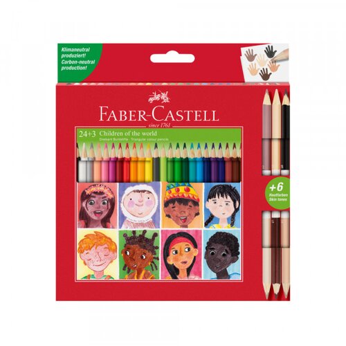 Olimp Sport Drvene bojice Faber Castell Children triangular 1/24 + 3 bicolor 511515 Cene