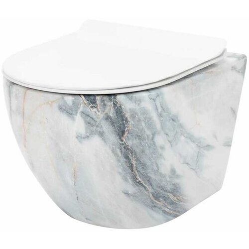 REA Bath Viseča WC školjka Carlos Slim Rimless Granit Shiny Cene