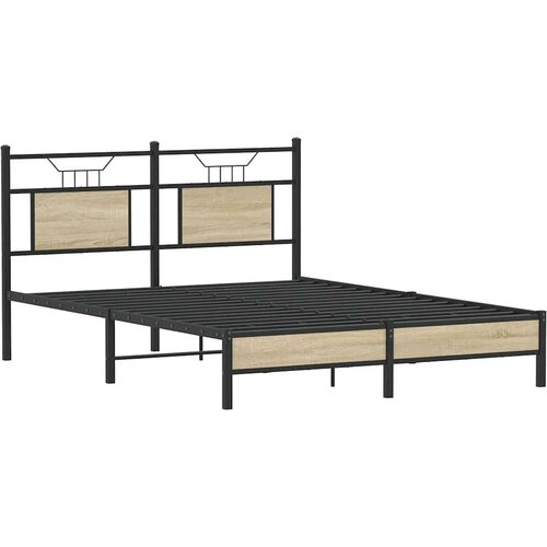 VidaXL okvir kreveta bez madraca boja hrasta sonome 140x190 cm drveni Slike