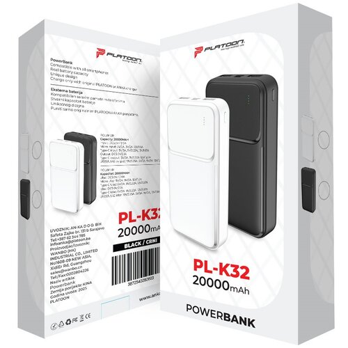 Powerbank PL-K32 20000MAH PLATOON CRNI Cijene