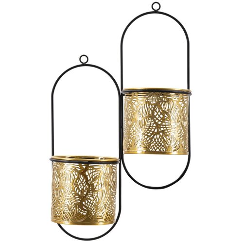 Mauro Ferretti Metalni stalak za tegle za cvijeće &amp;oslash; 14 cm (visina 48 cm) Double Hong &amp;ndash; Slike