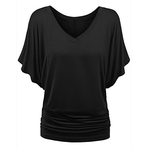 INF Velika črna majica s kratkimi rokavi 4XL, (21691174) Cene