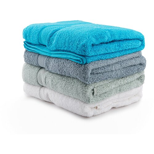 Colorful 60 - style 8 whitewater greenlight greyaqua hand towel set (4 pieces) Slike