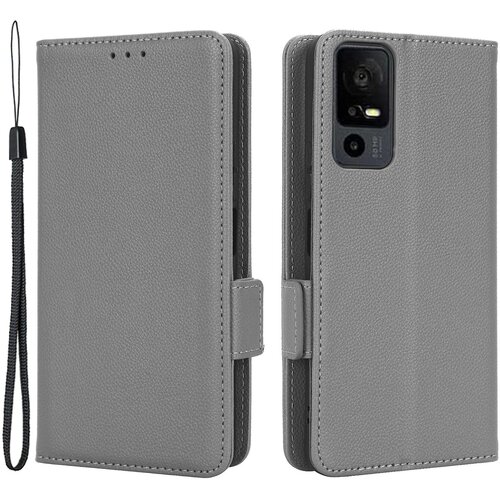 INORCO PU usnjena torbica za mobilni telefon z denarnico za TCL 40 XL Litchi s teksturo in preklopnim stojalom za telefon, (22036538) Cene