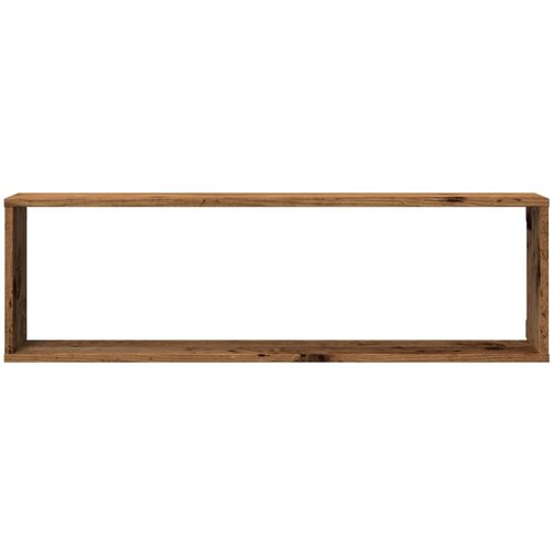  Kockaste zidne police 4 kom boja staro drvo 100x15x30 cm drvene Slike