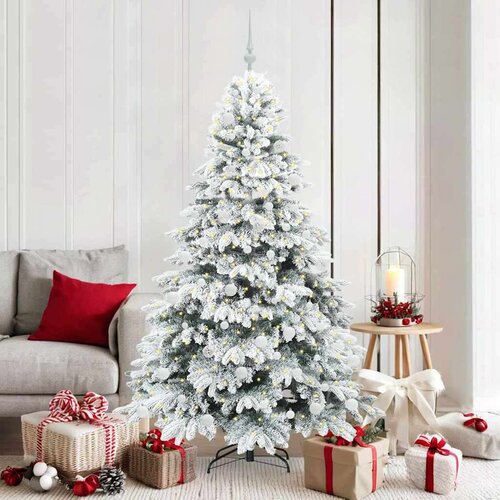 vidaXL Umestno božično drevo med 300 LED Zelena 180 cm PE in PVC Cene