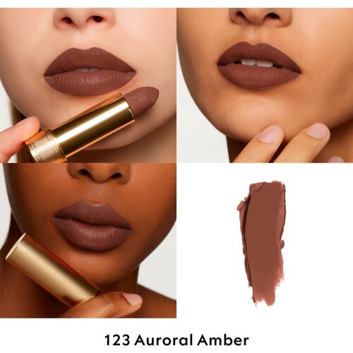 Gucci Beauty Rouge &amp;agrave; L&amp;egrave;vres Matte Lipstick matirajoča &amp;scaron;minka odtenek 123 Auroral Amber 3.5 g Slike