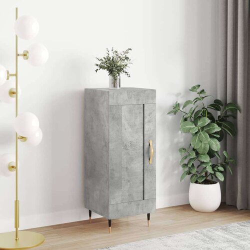  Komoda siva boja betona 34 5x34x90 cm od konstruiranog drva Slike