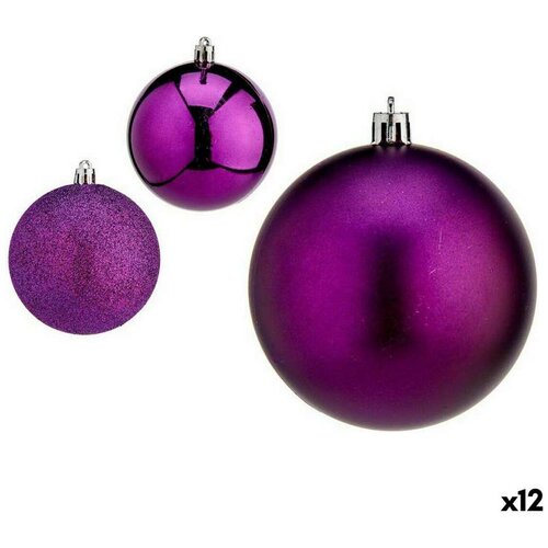  Set božićnih kuglica Vijoličasta Plastika 8 x 8 x 47 cm (12 kom.) Slike