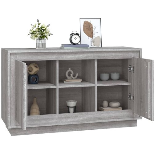  Komoda sivog hrasta sonome 102x35x60 cm od konstruiranog drva Slike