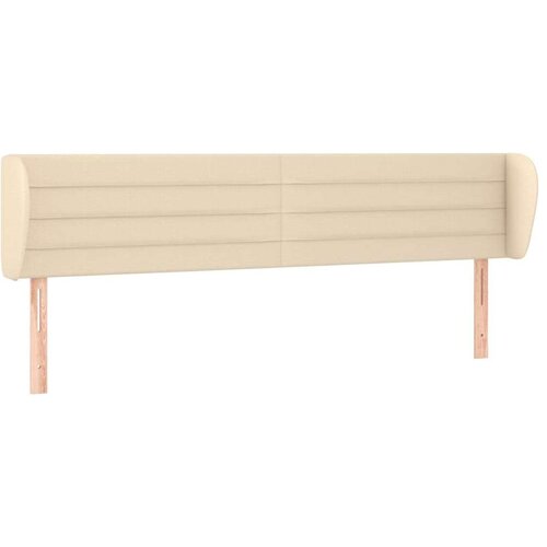  Uzglavlje s u&amp;scaron;ima krem 163x23x78/88 cm od tkanine Slike