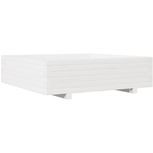 Maison Chic Vrtno cvetlično korito - Cvetlični Lonec belo 90x90x26,5 cm trdna borovina, (21788787) Cene