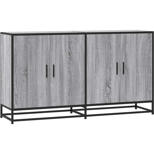 VidaXL Komoda Siva Sonoma 134x35x76 cm Konstruirano drvo Slike