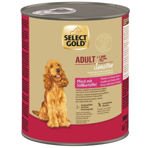 Select Gold Sensitive Adult konjetina s batatom 800 g konzerva Slike