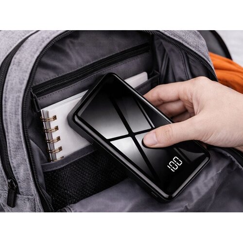  20000mah prijenosna led baterija i 4x usb powerbank LCD crni Slike