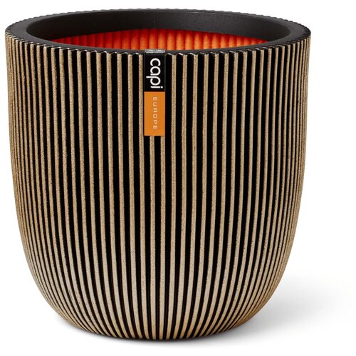 Capi Cvetlično korito Groove 43x41 črno in zlato, (20981698) Cene