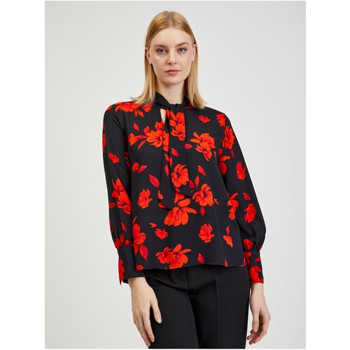 Orsay Red-black women&amp;#039;s floral blouse - Ladies Slike
