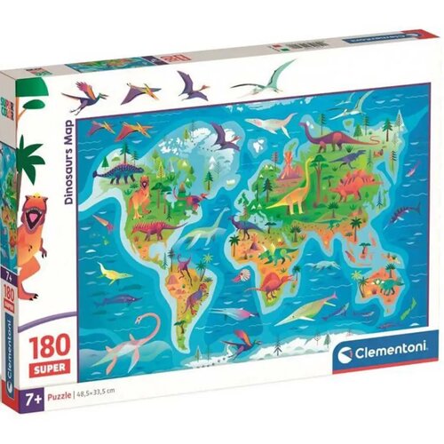 Clementoni Karta dinosaura 180-dijelni Super puzzle - Cene