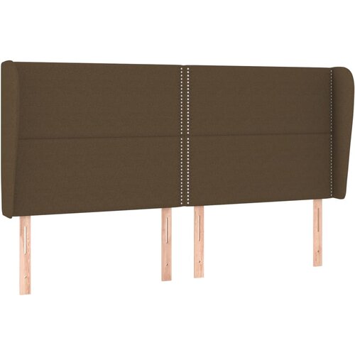 Maison Chic Vzglavna omarica - Nočna omarica - Posteljna omarica z u&amp;scaron;esi temno rjavo 203x23x118/128 cm blago, (21708838) Slike