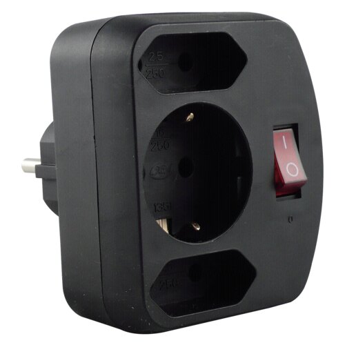 REV Adapter surge protection black, 3-gap, switch Cijene