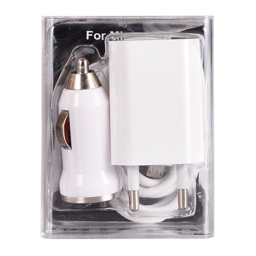 Mobiline polnilec usb 3v1 beli (avto+zidni+kabel) za micro usb Slike