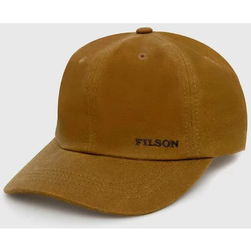 Filson Pamučna kapa sa šiltom Oil Tin Low Profile Logge boja: smeđa, bez uzorka, FMACC0145