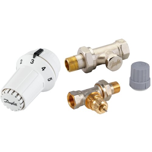 Danfoss Komplet s termostatsko glavo HOME (3-delni, RAS-C, RA-FN (NF) + RLV-S 10, 3/8&amp;quot;, ravni) Slike