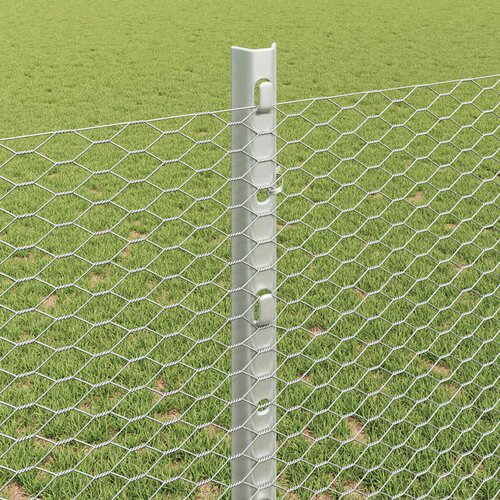  Heksagonalna ograda s stubom 25 x 1,2 m Pocinčani čelik Srebrna Slike