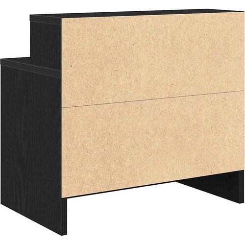 Noćni ormarić s ladicom crni hrast 51x31x47 cm Slike