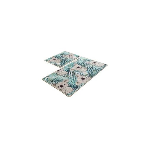  koala - green multicolor bathmat set (2 pieces) Slike