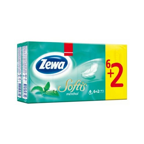 Zewa softis menthol papirne maramice 8 pakovanja Slike