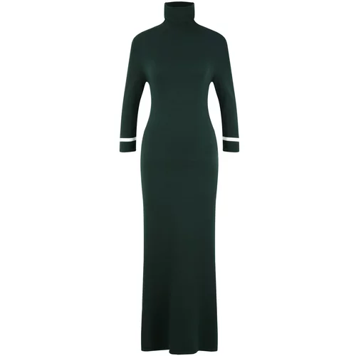 Lascana Pletena haljina boja pijeska / tamno zelena