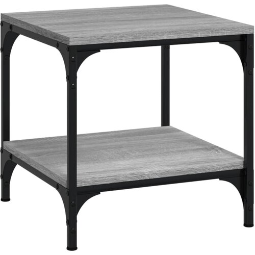 Maison Chic Klubska mizica - kavna mizica - Nizka mizica siva sonoma 50x50x40 cm inženirski les, (21752921) Slike