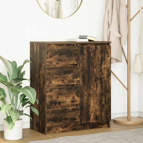 vidaXL Komoda s ladicama dimljeni hrast 71x35x84 cm konstruirano drvo Cijene