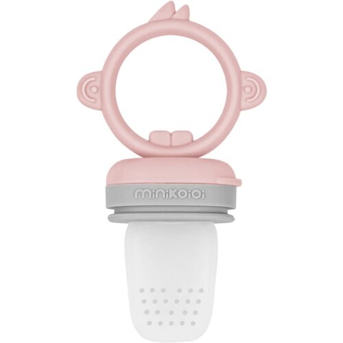 Minikoioi Feeder Teether Pinky Pink/ Powder Grey duda za hranjenje i grickalica Pinky Pink/Powder Grey Cijene