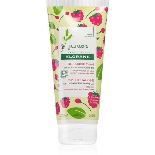 Klorane Junior &amp;scaron;ampon in gel za prhanje 2v1 za otroke 200 ml Slike