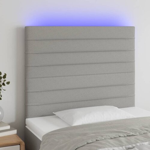  LED uzglavlje svjetlosivo 100x5x118/128 cm od tkanine Cijene