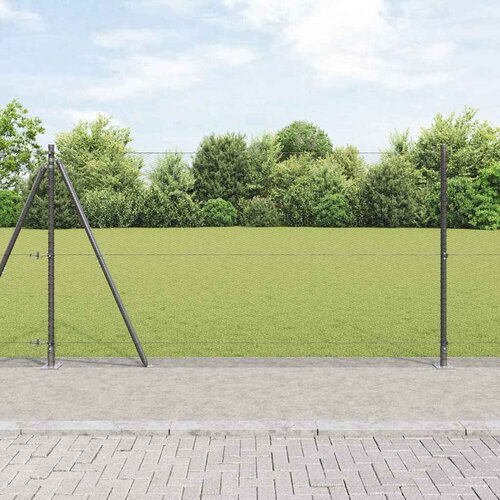  Heksagonalna ograda s betonskom osnovom 25 x 1,2 m Siva Mreža Cene