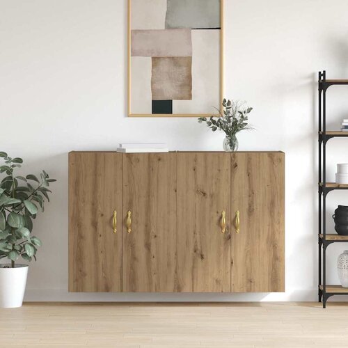 VidaXL Ogreti omarice s polico 2 pcs artisan hrast 69,5 x 34 x 90 cm Slike