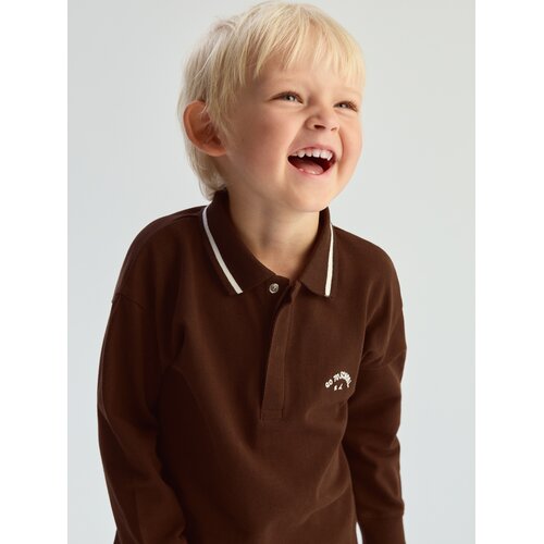 Reserved Polo-majica dugih rukava - tamnosmeđe Cijene