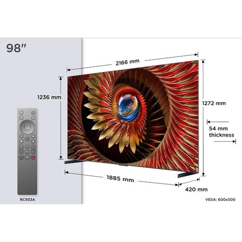 Tcl TV MINI LED TV 98" 98C8K Google TV, (5901292525651) Cijene