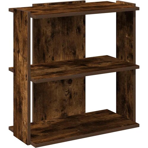 Maison Chic Knjižna omara - Knjižni regal 3-nadstropna dimljen hrast 60x30x60 cm inž. les, (21725006) Cene