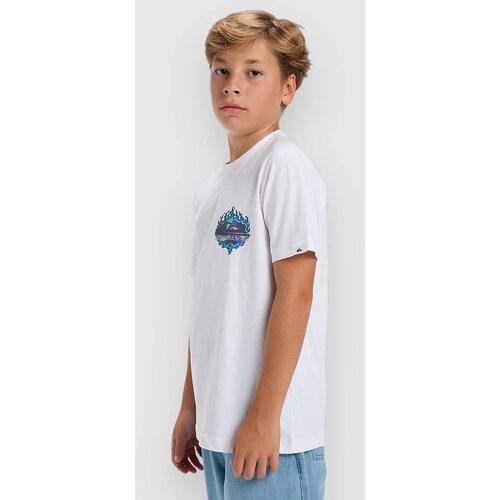Quiksilver Ev In Flames Kids T-shirt white Cene