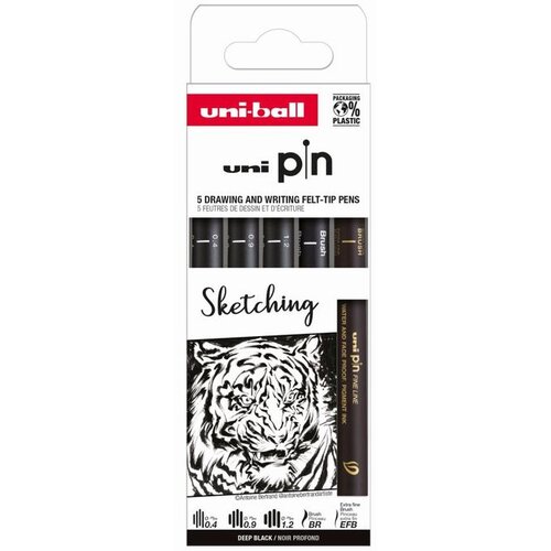 UNI ball Marker Uni pin set 0,4/0,9/1,2/BR/EFB mm crni Sketching 5/1 Cijene