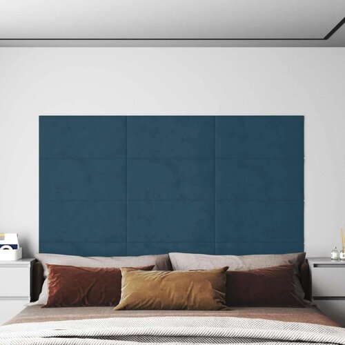 Zidna uzglavlja 12 pcs Plava 60 x 30 cm Baršun Cene