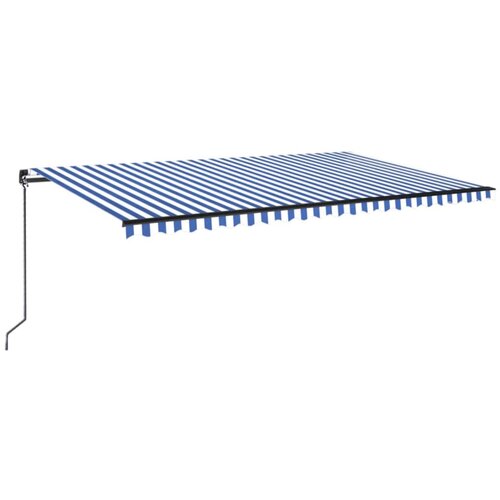 vidaXL Ročno zložljiva tenda 500x350 cm modra in bela, (20742914) Cene